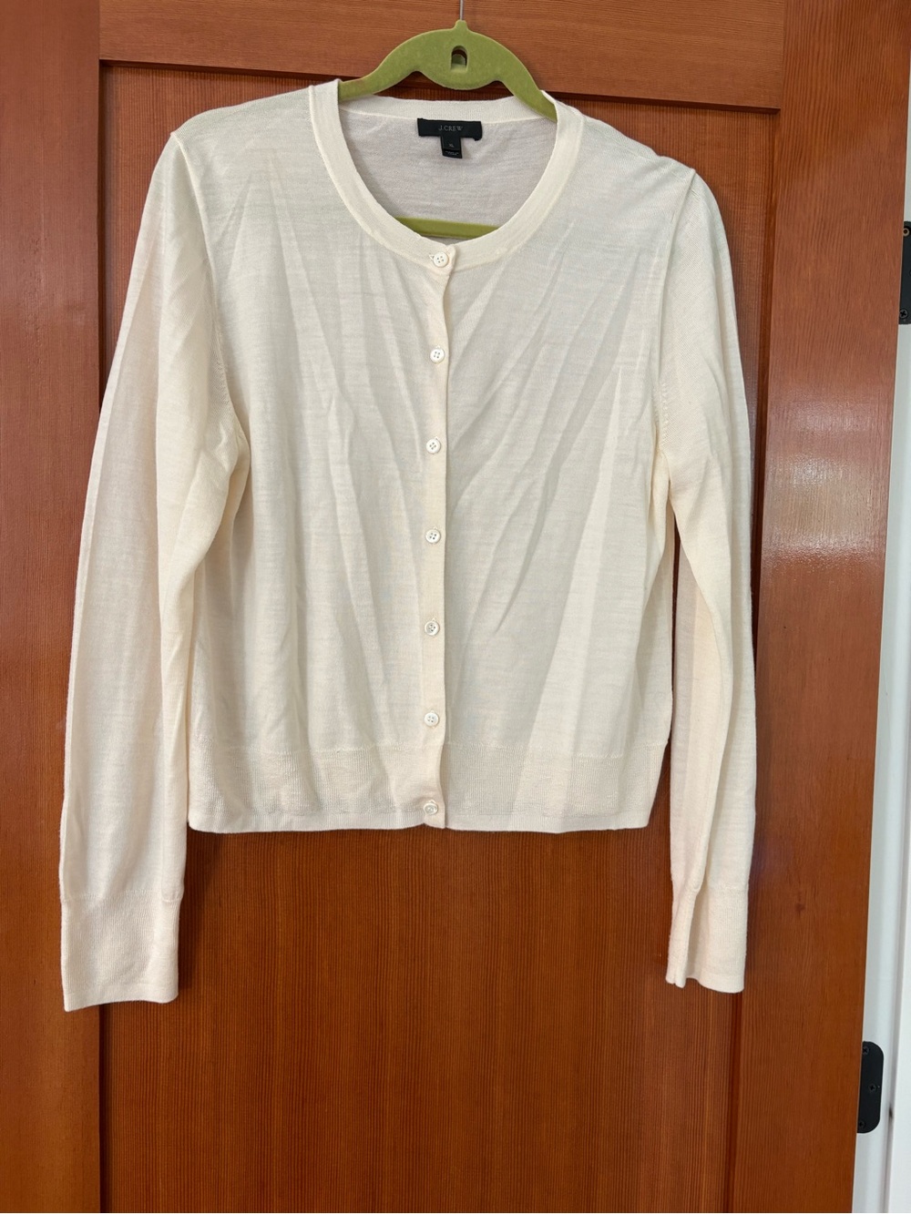 J. Crew Button-Front Lightweight Cotton Blend Cardigan Size XL